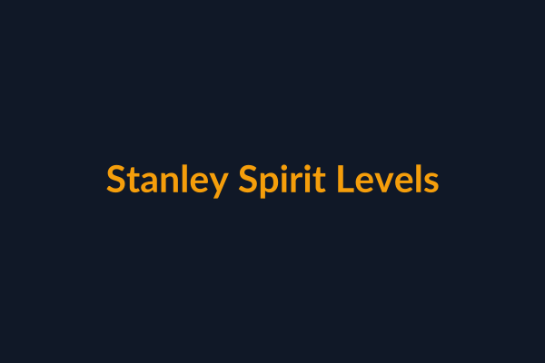 Stanley Spirit Levels available at Raguveer Electric Talala